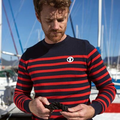 La Marinière - Blue red organic cotton men's sweater