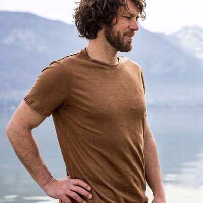 The Indispensable - Camiseta de hombre de lino marrón