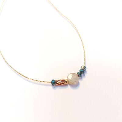 labradorite cord necklace