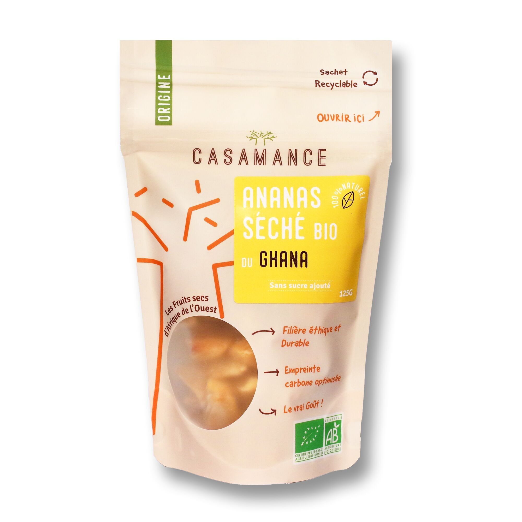 Dried pineapple 125g