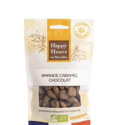 Bolsa de chocolate con caramelo y almendras orgánico y de comercio justo Max Havelaar (caja de 8 bolsas de 130 g) - Selección de Pascua