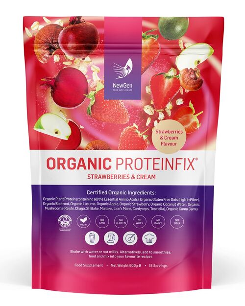 Organic ProteinFix Strawberries & Cream