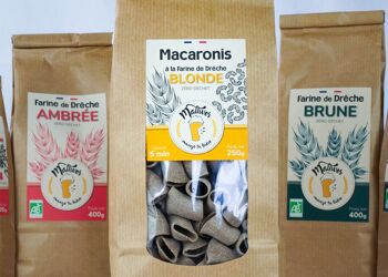 Macaronis à la Farine de Drêche de Bière Blonde - 250 g 1