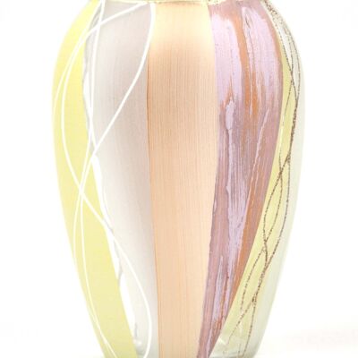Vase en verre peint à la main pour fleurs 9381/200/sh112 | Vase de table Bud hauteur 20 cm