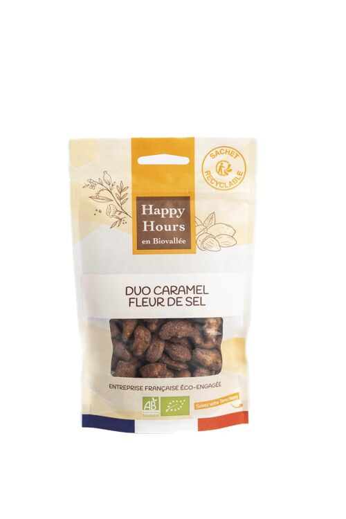 Sachet Duo Caramel Fleur de Sel Bio (carton 8 sachets de 115g)