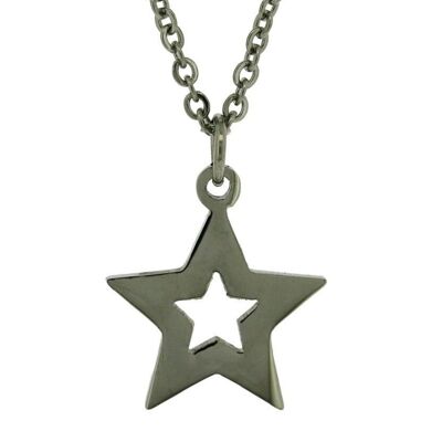 Stainless Steel Single Star Necklace and Presentation Box