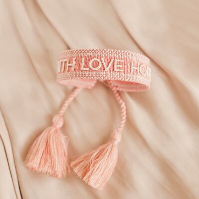 Faith love hope statement bracelet