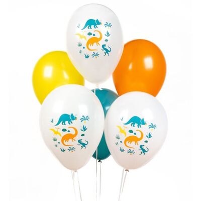 6 Dinosaur Balloons