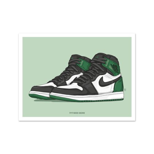 Need More Jordan 1 Boston Celtics Art Print