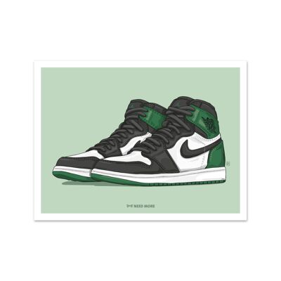 Besoin de plus Jordan 1 Boston Celtics Impression artistique