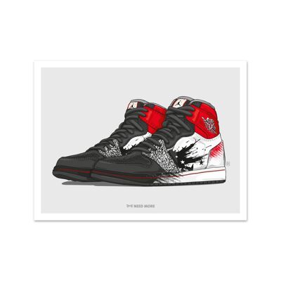 Need More Jordan 1 Dave White Wings For The Future Art Print