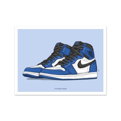 Need More Jordan 1 Game Royal Art Print