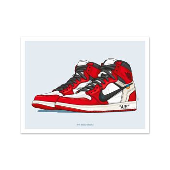 Besoin de plus de Jordan 1 Off-White Chicago Impression artistique