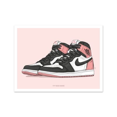 Need More Jordan 1 Rust Pink Art Print