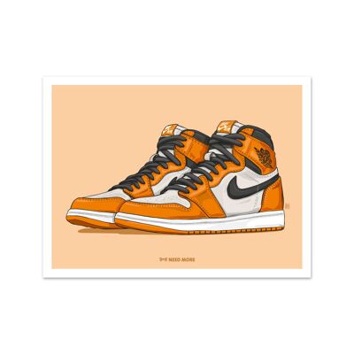 Need More Jordan 1 Reverse Shattered Backboard Art Print