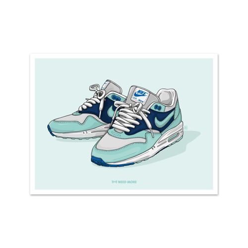 Need More Air Max 1 Mint Candy Obsidian Art Print