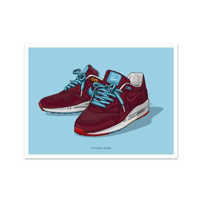 Need More Air Max 1 Patta Cherrywood Art Print