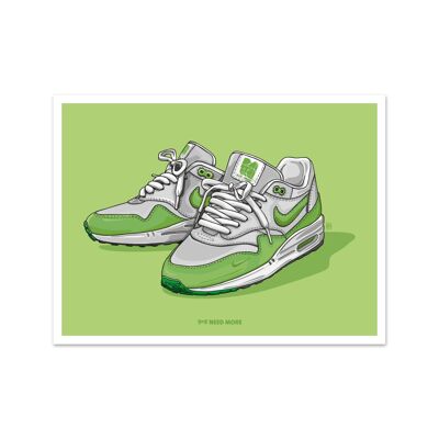 Necesito más Air Max 1 Patta Chlorphyll Lámina artística