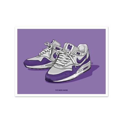 Need More Air Max 1 Patta Purple Denim Art Print