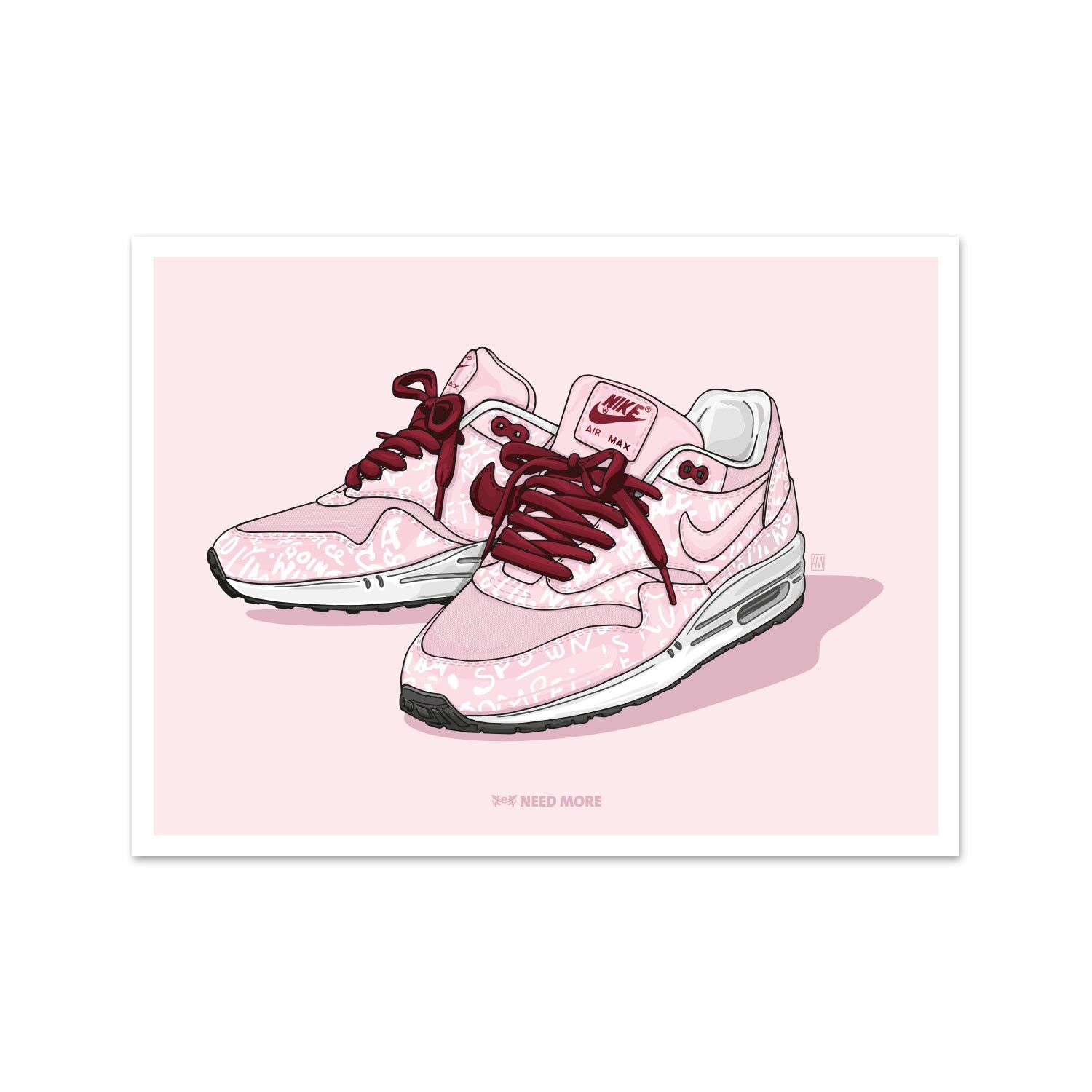 Kaufen Sie Benotigen Sie mehr Air Max 1 Pink Powerwall Kunstdruck zu GroBhandelspreisen