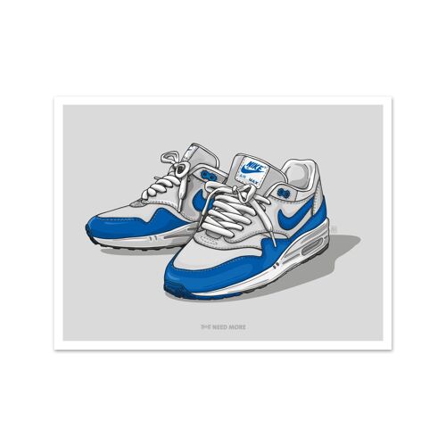 Need More Air Max 1 Sport Royal Art Print