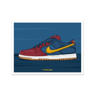 Need More Nike SB Dunk Low Barcelona Art Print