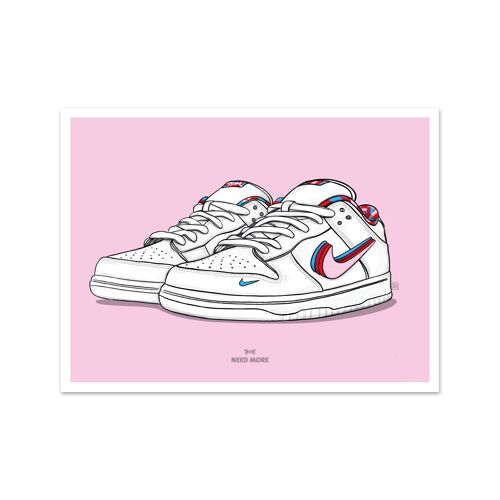 Need More Nike SB Dunk Low Parra Art Print