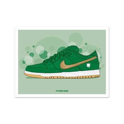 Benötigen Sie mehr Nike SB Dunk Low St. Patricksday Kunstdruck