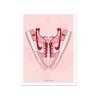 Need More Nike SB Dunk Low Strangelove Heart Art Print