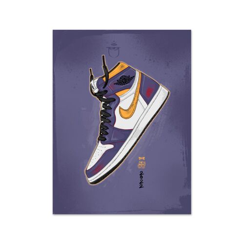 Name Air Jordan 1 LA to Chicago Art Print