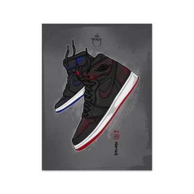 Name Air Jordan 1 Lance Mountain Black Art Print