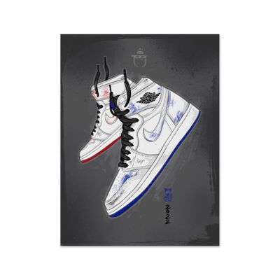 Name Air Jordan 1 Lance Mountain White Art Print