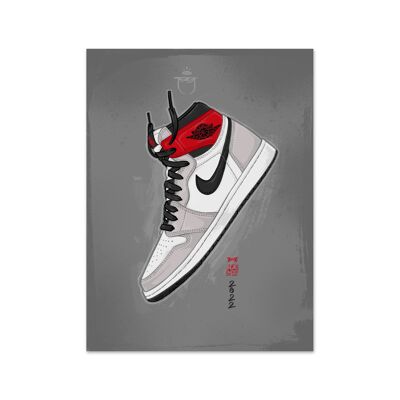 Name Air Jordan 1 Light Smoke Grey Art Print