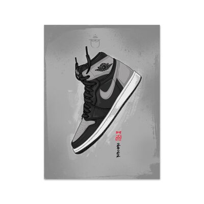 Nome Air Jordan 1 Shadow Art Print