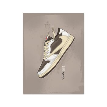 Nom Air Jordan 1 Low Travis Scott Reverse Mocha Impression artistique