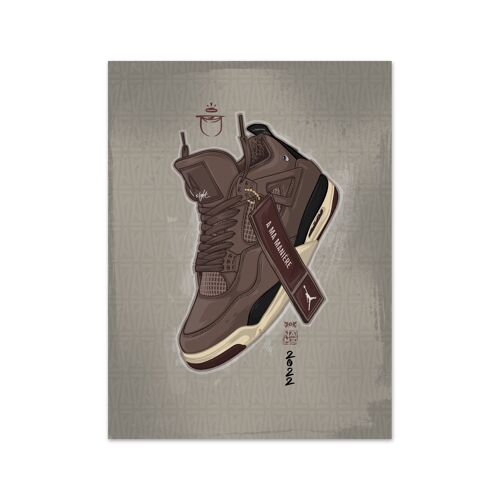 Name Air Jordan 4 A Ma Maniére Art Print