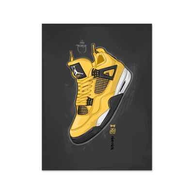 Nome Air Jordan 4 Lightning Art Print