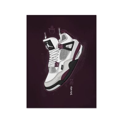 Name Air Jordan 4 PSG Kunstdruck