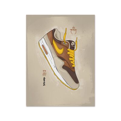 Nom Air Max 1 Duck Pecan Impression artistique