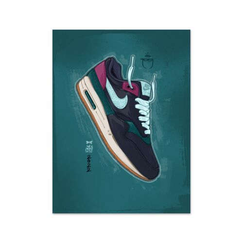 Name Air Max 1 Obsidian Crepe Sole Art Print