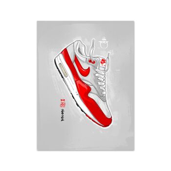 Nom Air Max 1 OG Rouge Impression artistique