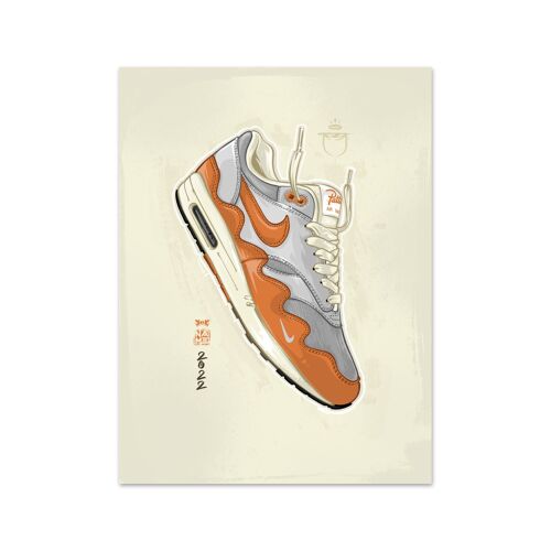 Name Air Max 1 Patta Waves Monarch Art Print