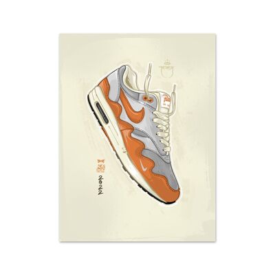 Name Air Max 1 Patta Waves Monarch Kunstdruck