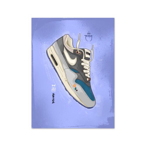 Name Air Max 1 Won-Ang Grey Art Print