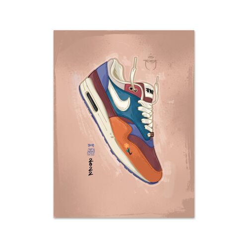 Name Air Max 1 Won-Ang Orange Art Print