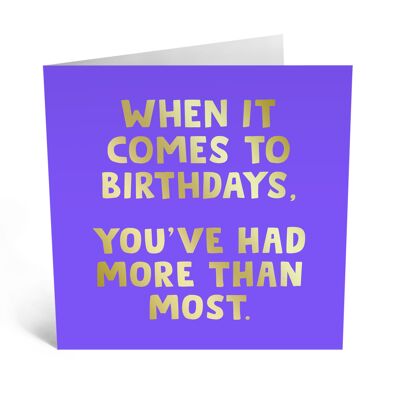 Central 23 - WHEN IT COMES TO BIRTHDAYS