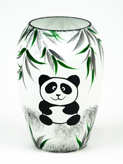 Handpainted glass vase for flowers 9381/200/sh266 | Bud table vase height 20 cm
