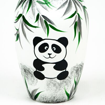 Handpainted glass vase for flowers 9381/200/sh266 | Bud table vase height 20 cm