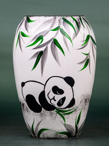 Vase en verre peint à la main pour fleurs 9381/200/sh266 | Vase de table Bud hauteur 20 cm 2