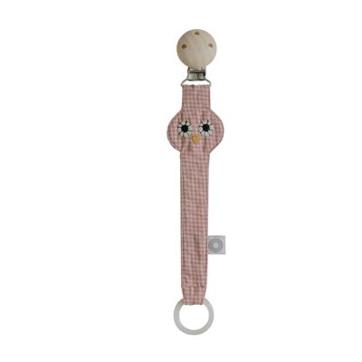 FRANCK & FISCHER Birdy pacifier clip pink